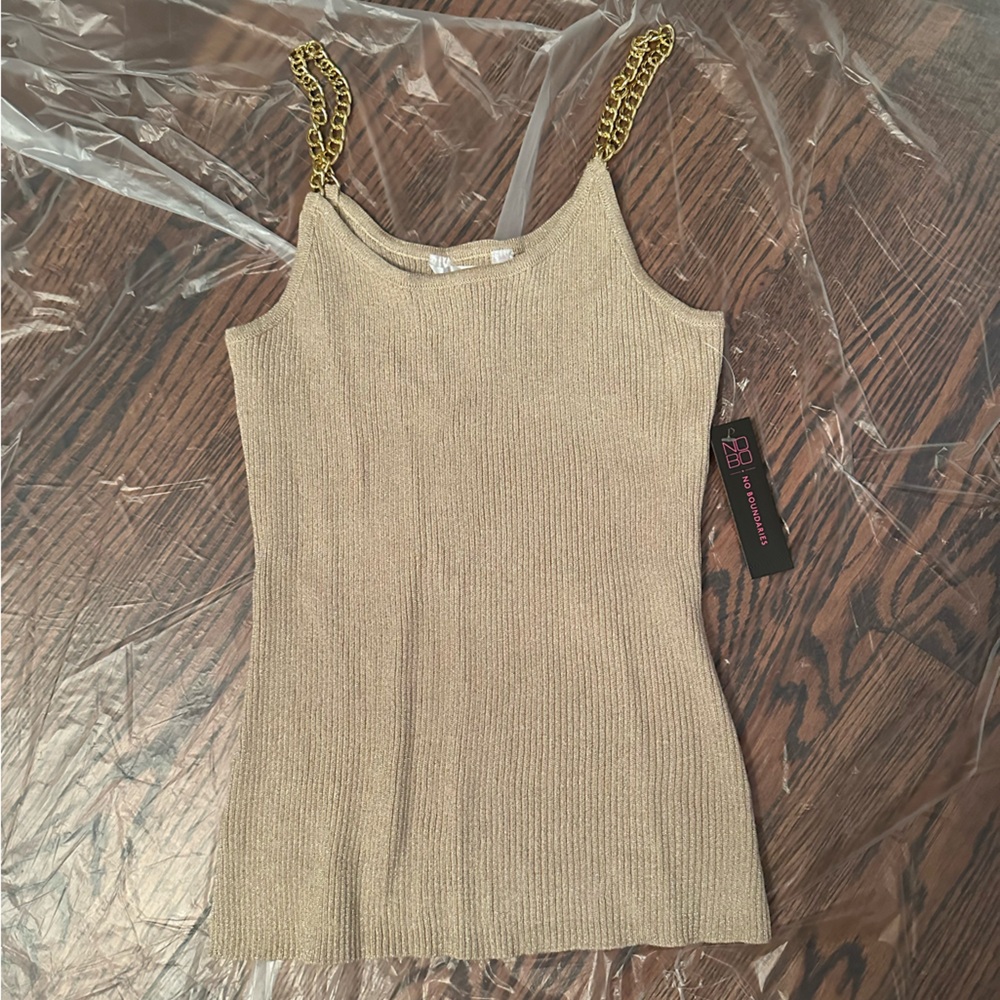 No Boundaries Tan Cream Tank Top